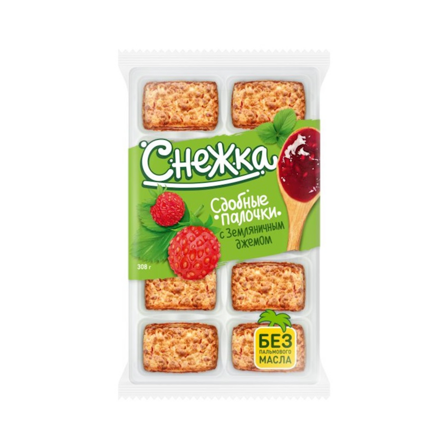 SNEZHKA Sugar Cookies with Strawberry Jam 308g
