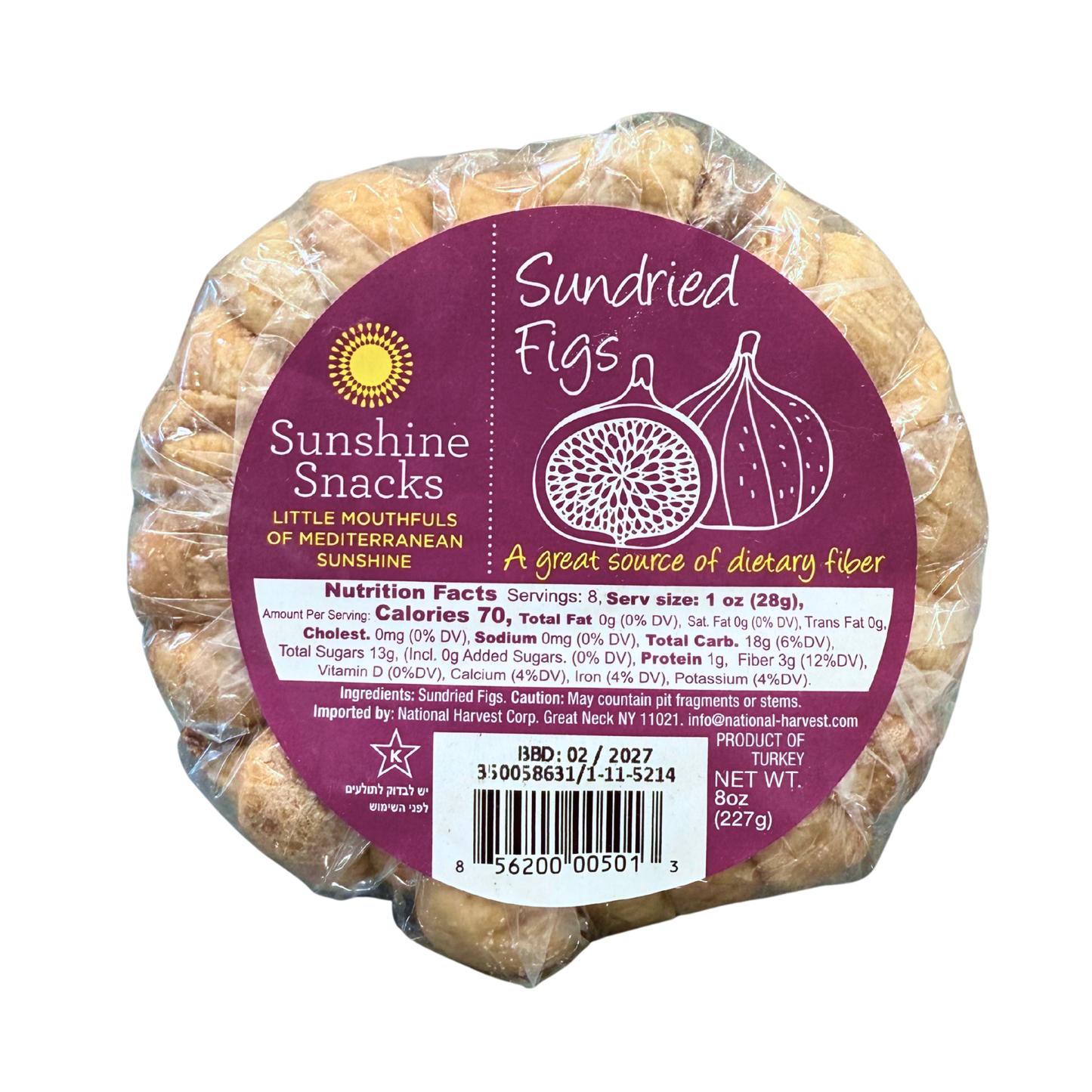 SUER GIDA Sun-Dried Turkish Figs, 227g