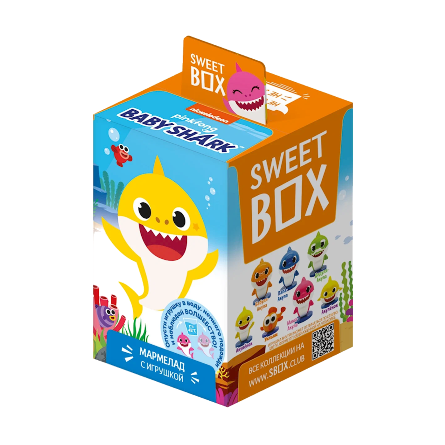 SWEET BOX Fruit Jelly Marmalade "Baby Shark" with Toy, 10g