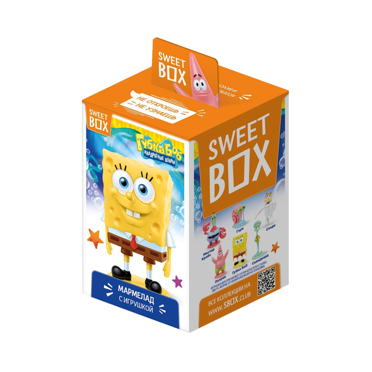 SWEET BOX Fruit Jelly Marmalade "Sponge Bob" with Toy, 10g