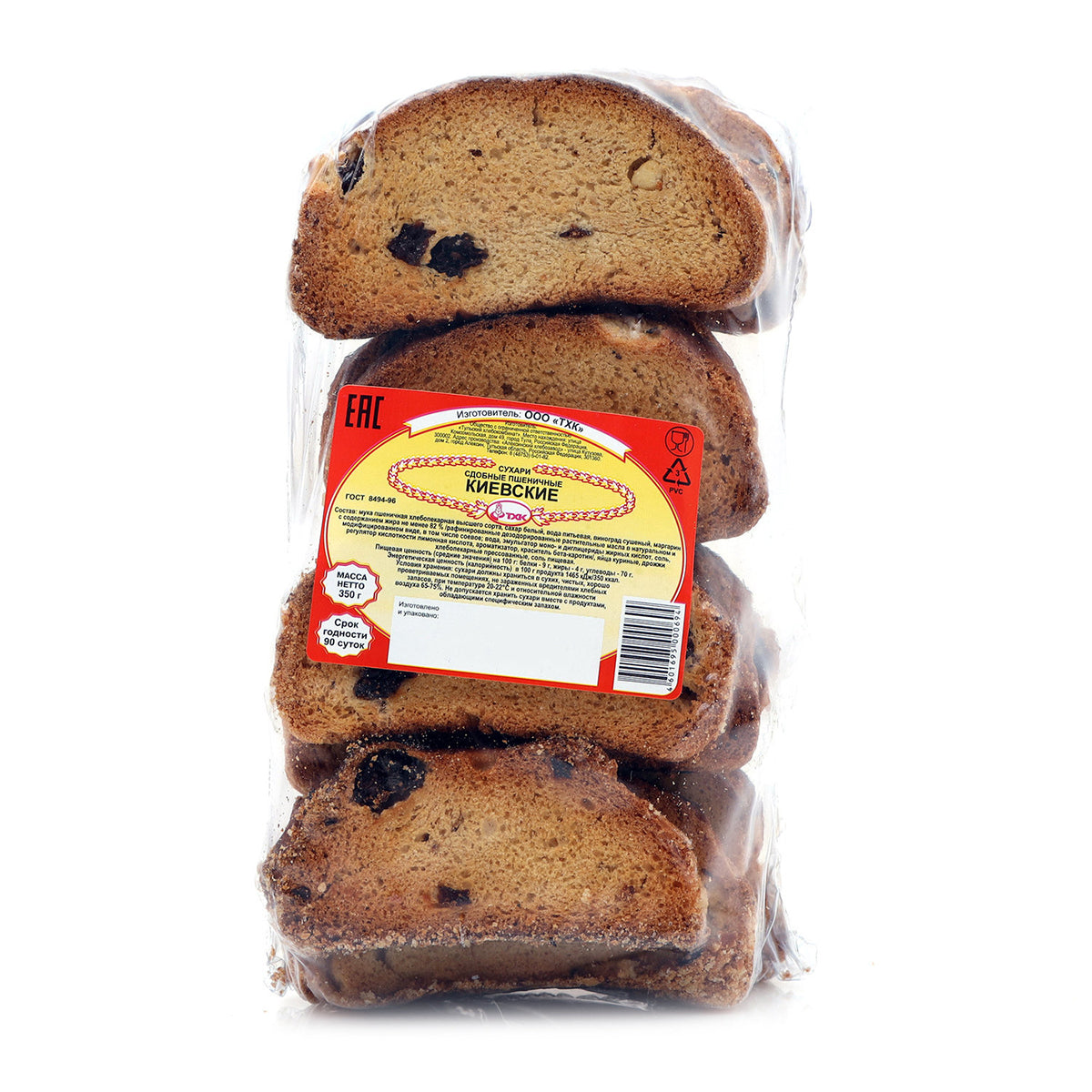 THK "Kievskie" Croutons with Raisins, 350g