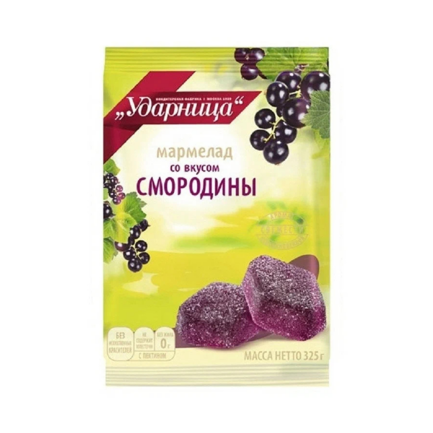 УДАРНИЦА Мармелад со вкусом черной смородины, 325г