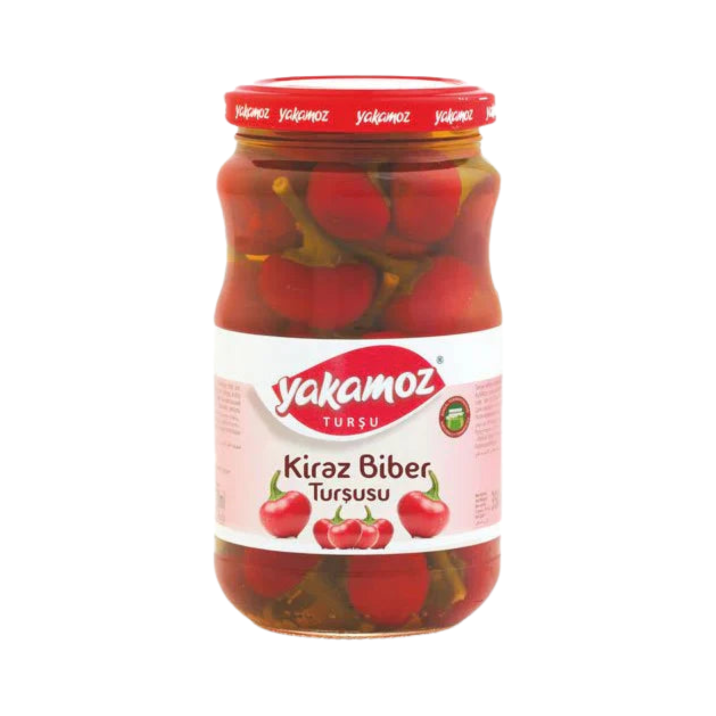 YAKAMOZ Pickled Red Cherry Peppers, 370g