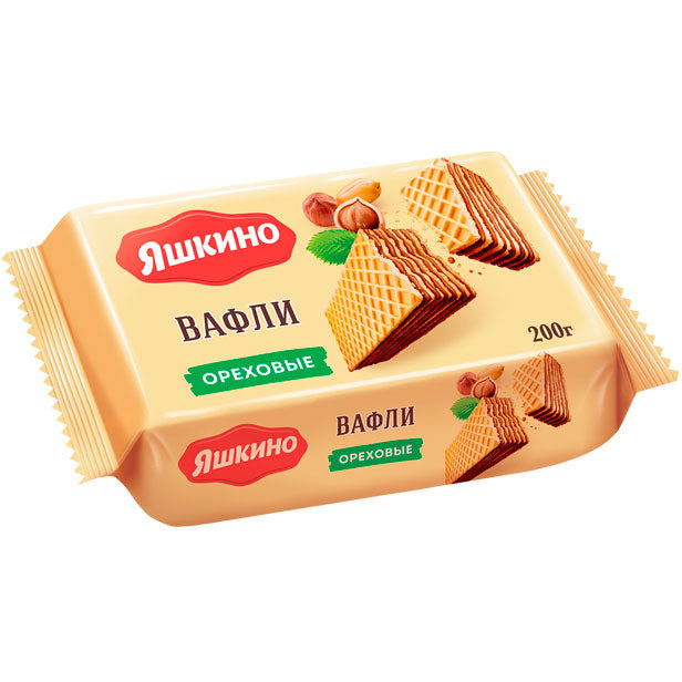 ЯШКИНО Хрустящие Вафли ореховые, 200г