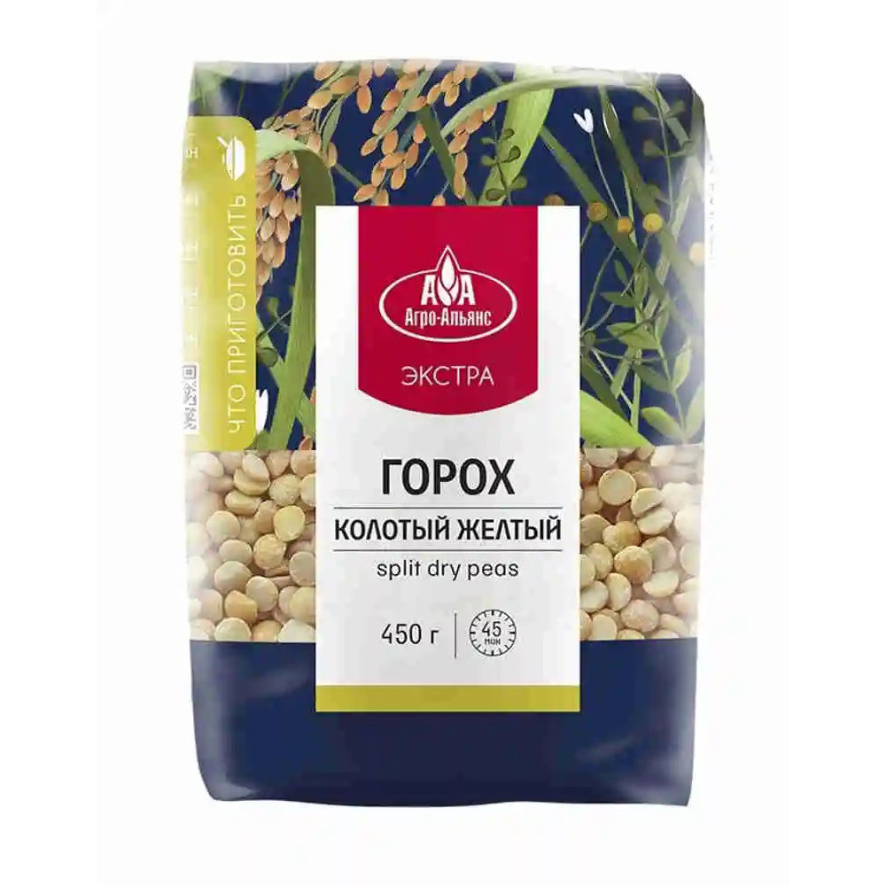 АГРО-АЛЬЯНС Горох колотый жёлтый, 450г