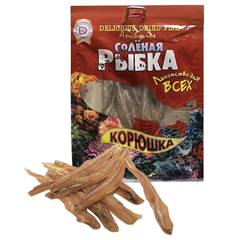AV DELICIOUS Солёная рыбка Корюшка, 90г