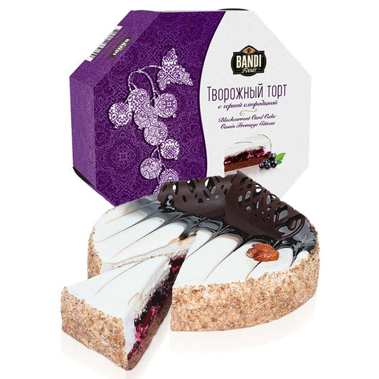 BANDI Торт творожный с черной смородиной, 1000г