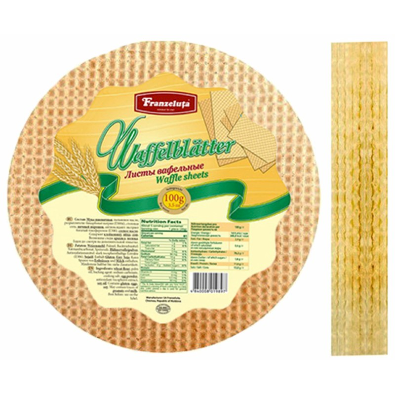 FRANZELUTA Plain Wafer Sheets, 100g Borsch and Beyond