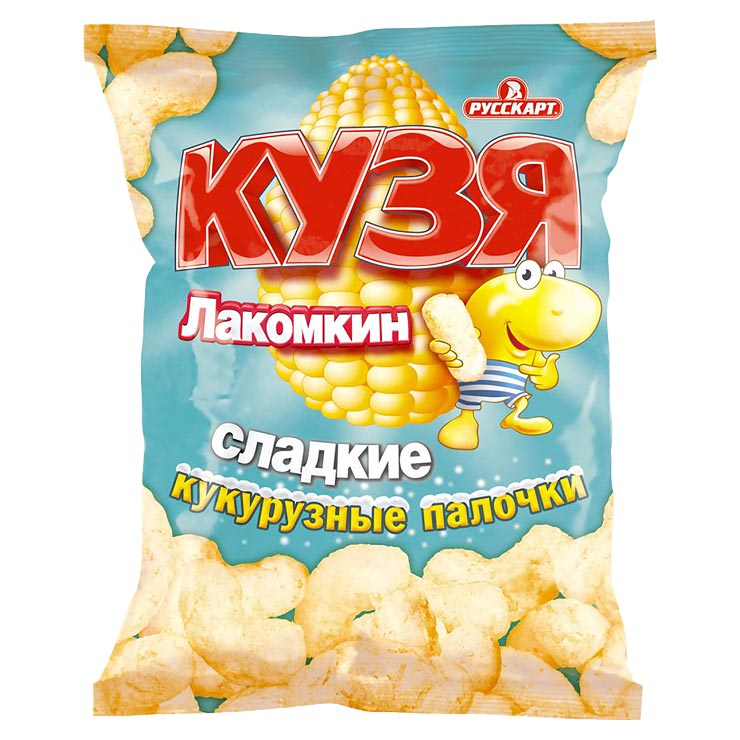 РУССКАРТ Кузя Лакомкин, Сладкие кукурузные палочки, 140г