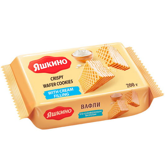 YASHKINO Crispy Wafers with Cream Filling, 300g