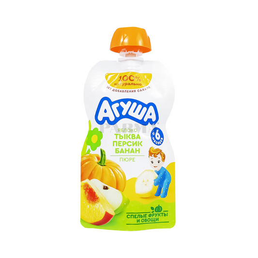 AGUSHA Apple-Pumpkin-Peach-Banana Puree 90g