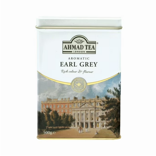 AHMAD Black Tea Earl Grey Tin, 500g