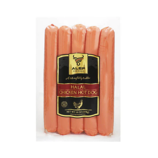 ALEF Halal Chicken Sausages Hot Dog 378g