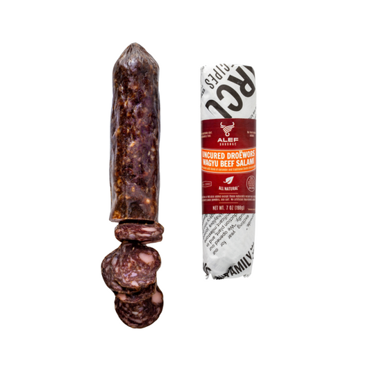 ALEF Uncured Droëwors Wagyu Beef Salami, 198g