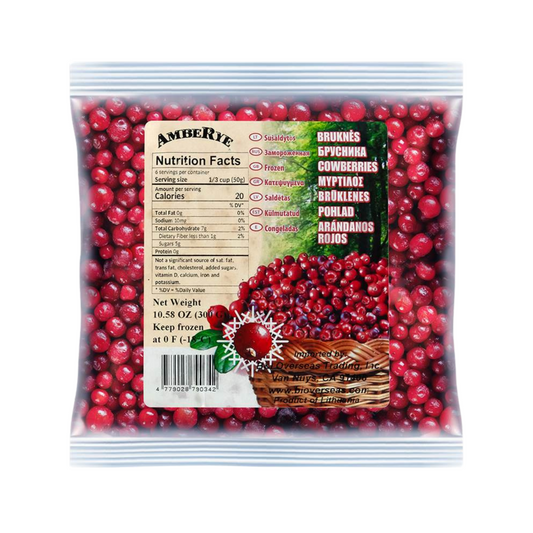 AMBERYE Lingonberry (Cowberry / Brusnika), Frozen, 300g