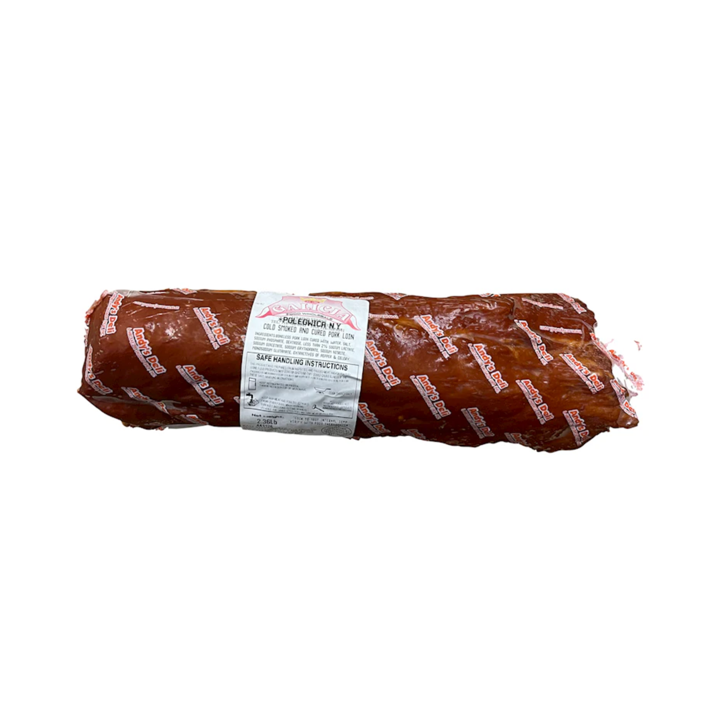 ANDY'S DELI (Pre-Pk) Pork Loin Smoked and Cured, by lb
