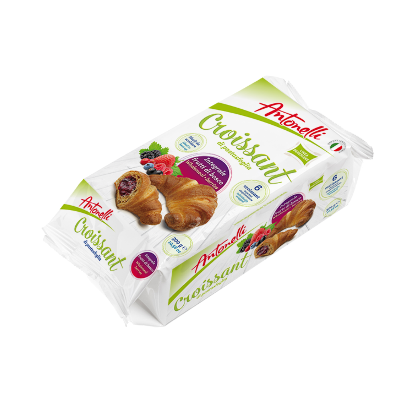 ANTONELLI Croissant Wholemeal and Berries, 300g
