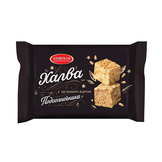AZOVSKAYA Sunflower Halva with Sunflower Kernels, 350g
