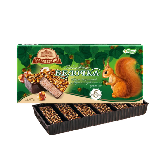 BABAEVSKY Belochka Wafer Mini Cakes, 220g