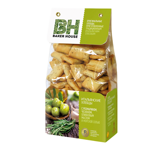 BAKER HOUSE Italian Bread with Rosemary, Garlic, Olive Oil & Sea Salt, 250g