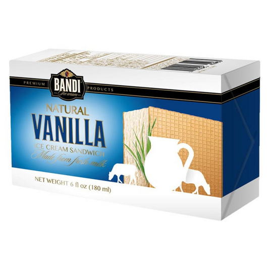 BANDI Sandwich Vanilla Plombir Ice Cream, 180ml