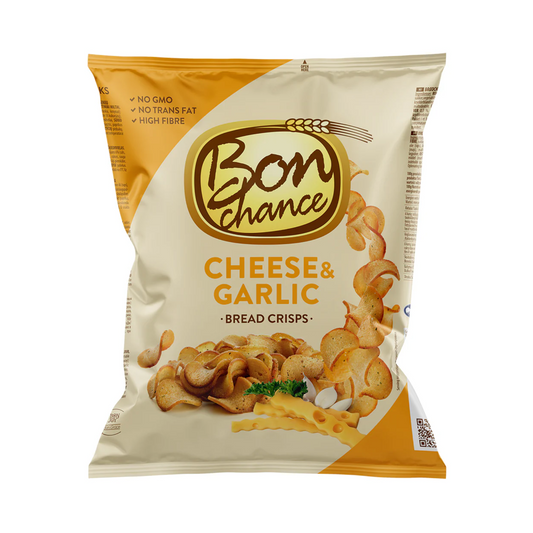 BON CHANCE Bread Crisps Cheese & Garlic Flavor, 120g