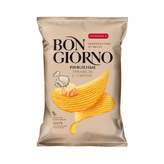 BON GIORNO Potato Chips Truffle with Cheese Flavor, 80g