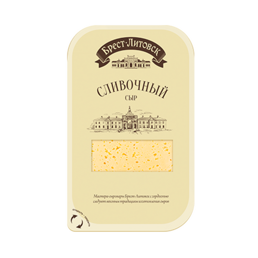 BREST LITOVSK Sliced Creamy "Slivochniy" 50% Cheese 150g