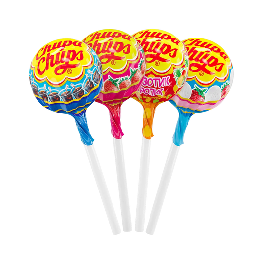 CHUPA CHUPS Lollipop Candy Assorted Best Flavors, 10g