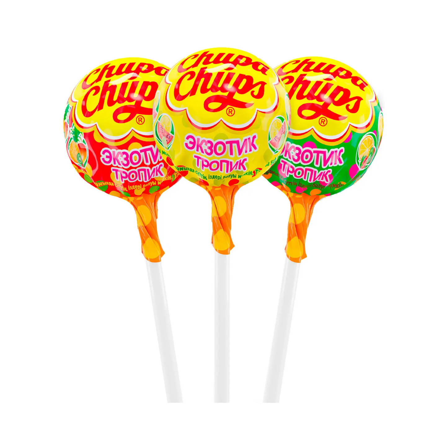 CHUPA CHUPS Lollipop Candy Tropical Fruits, 10g
