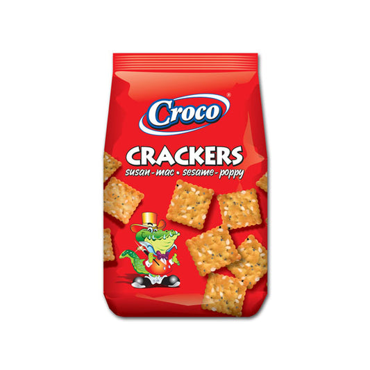 CROCO Crackers with Sesame and Poppy Seeds, 100g