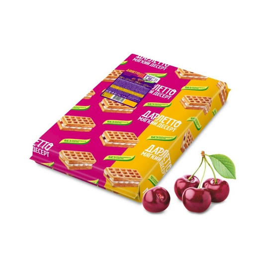 DARLETTO Waffles with Cherry & Cream 288g
