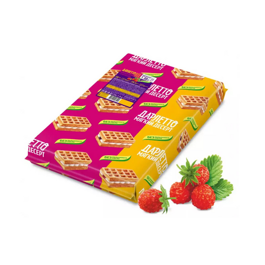 DARLETTO Waffles with Strawberry & Cream 288g