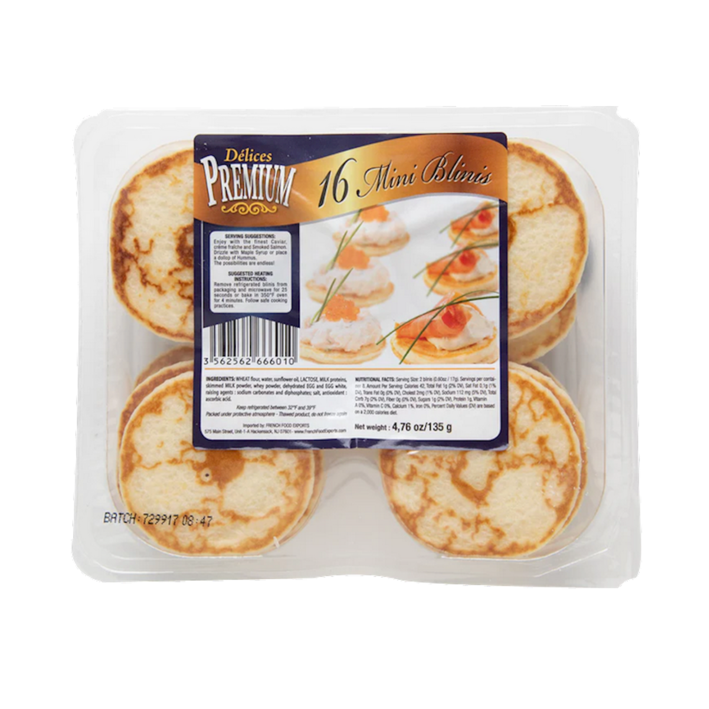 DELICES PREMIUM French Mini Blinis, 135g