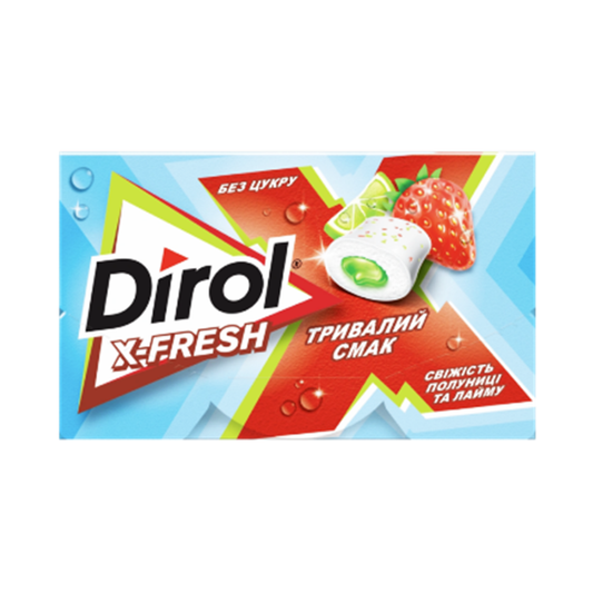 DIROL X-Fresh Strawberry and Lime Freshness Gum, 1pc