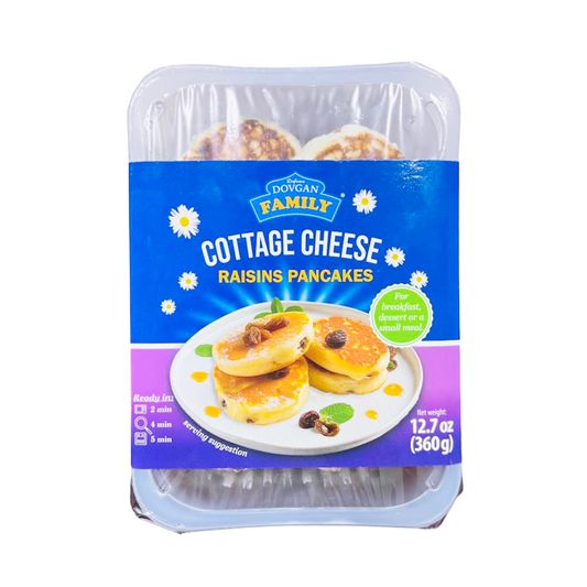 DOVGAN Cottage Cheese Pancakes Sirniki with Raisins 360g