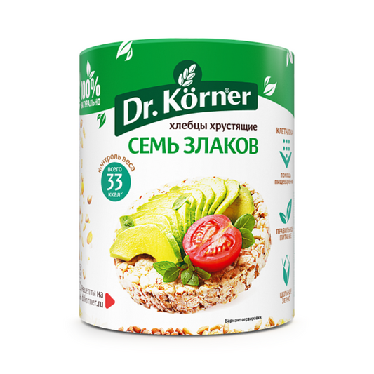 DR. KORNER Puffed Seven-Grain Cakes, 100g