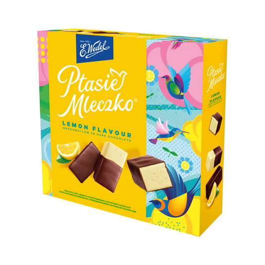 E.WEDEL Ptasie Mleczko Lemon Marshmallow in Dark Chocolate, 340g
