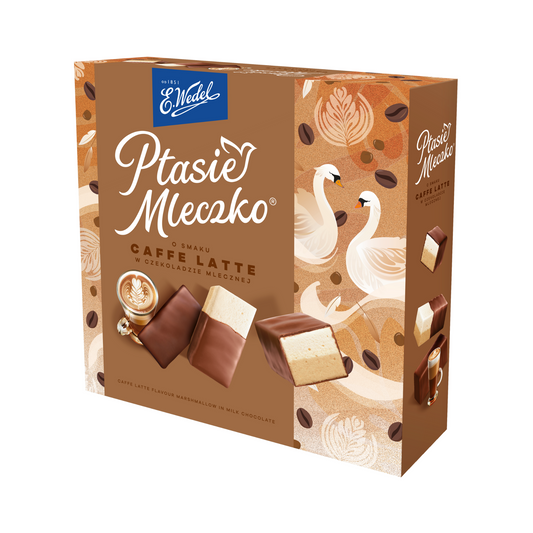 E.WEDEL Ptasie Mleczko Coffee Latte Marshmallow in Milk Chocolate, 340g