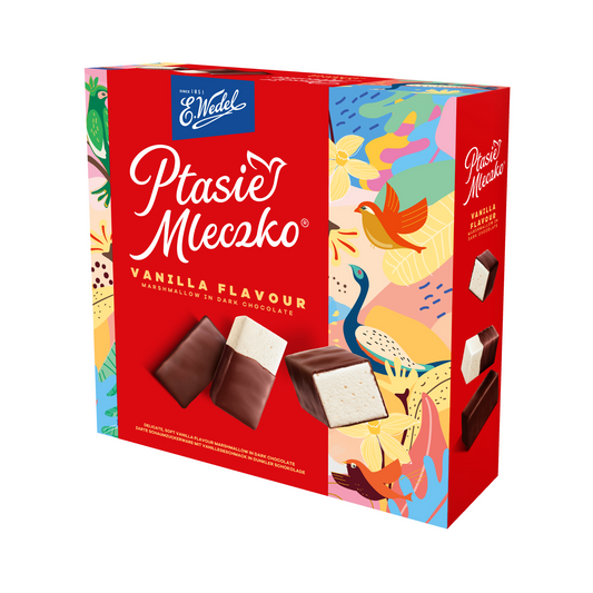 E.WEDEL Ptasie Mleczko Vanilla Marshmallow in Dark Chocolate, 340g