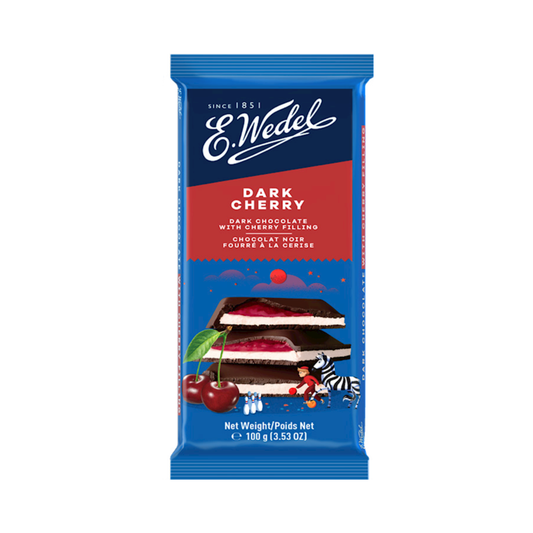 E.WEDEL Dark Chocolate Bar with Cherry, 90g
