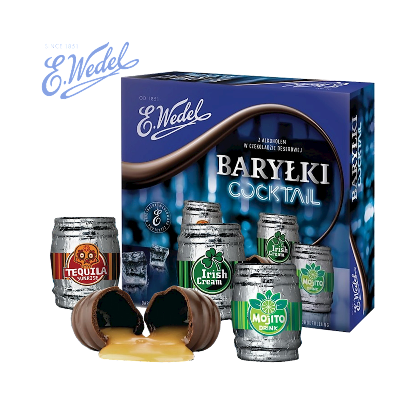 E.WEDEL Happy Barrels-Coctail Candy Gift Box, 200g