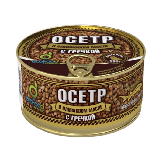ECO FOOD Sturgeon in Olive Oil with Buckwheat (can) 290g