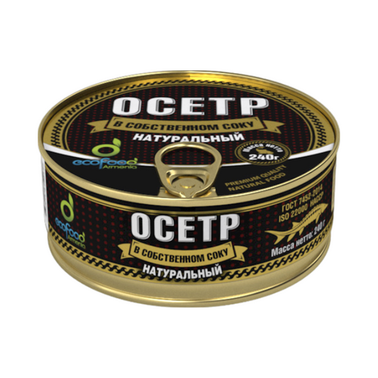 ECO FOOD Sturgeon in Own Juice Natural (can) 240g