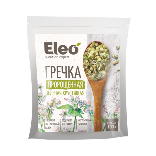 ELEO Sprouted Crispy Green Buckwheat, 100g