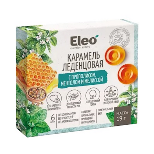 ELEO Throat Drops with Propolis and Melisa, 19g