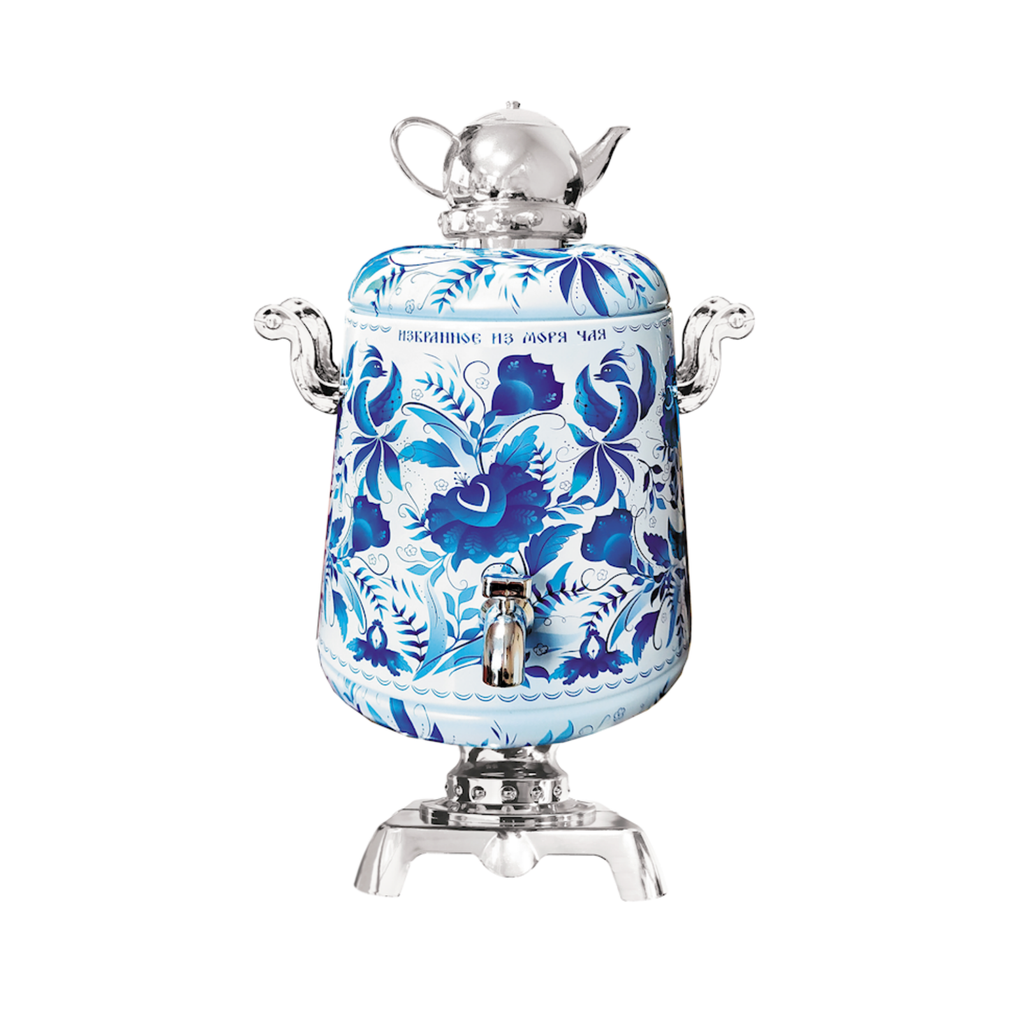 GET&JOY Ceylon Black Tea in Decorative Samovar Tin (Blue&White), 75g