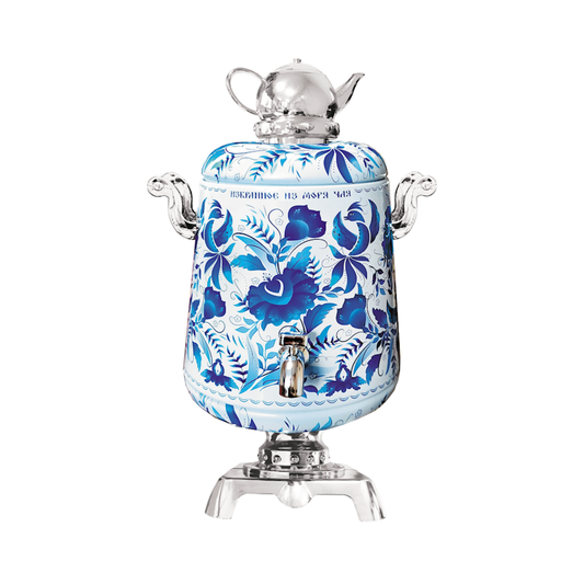GET&JOY Ceylon Black Tea in Decorative Samovar Tin (Blue&White), 75g