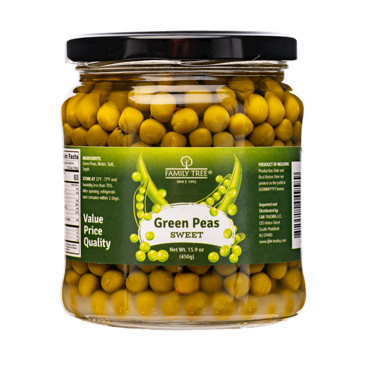 FAMILY TREE Green Peas Sweet (Glass), 450g