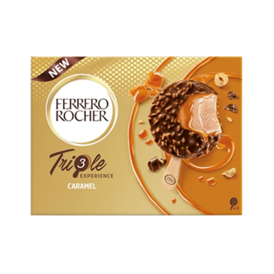 FERRERO Triple Caramel Ice Cream Stick, 3 x 180ml